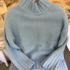 Mock Neck Long Sleeve Soft Chenille Sweater